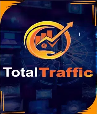 Total Traffic dashboard showcasing automated traffic generation, real-time analytics, and multi-source traffic channels for any niche.