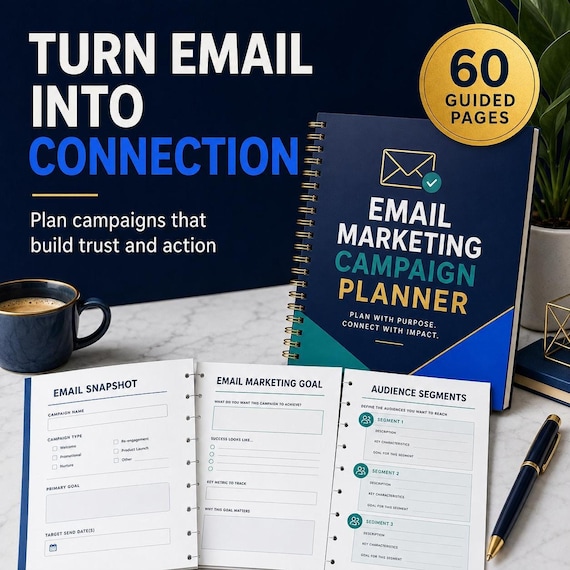 Email Marketing Planner digital product preview